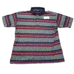 Focus Shirt Mens XL Multicolor Polo Golf Button Up Short Sleeve Collared Top